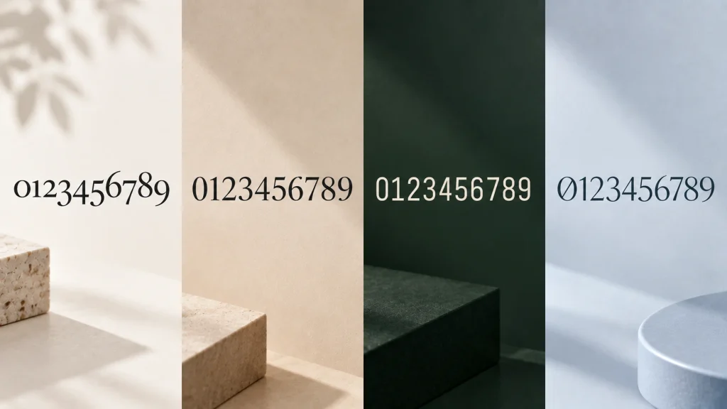 different numbers in fonts